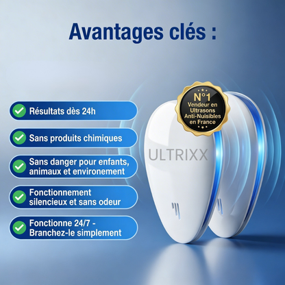 Ultrixx Pro — Répulseur Ultrasonique Professionnel
